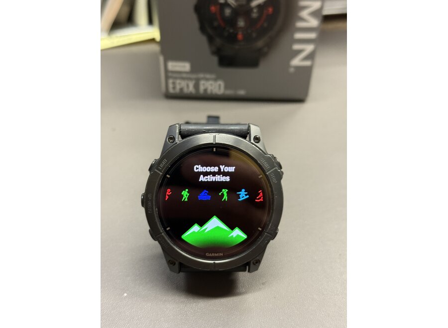 Used Demo Garmin Epix Pro 51mm Sapphire Watch - AMOLED Display - Carbon Gray w/ Black Band