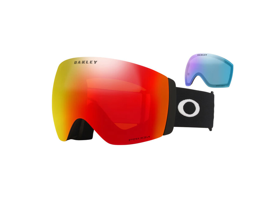 Oakley Flight Deck Pro L Goggles Matte Black Strap Prizm Snow Torch Iridium Lenses