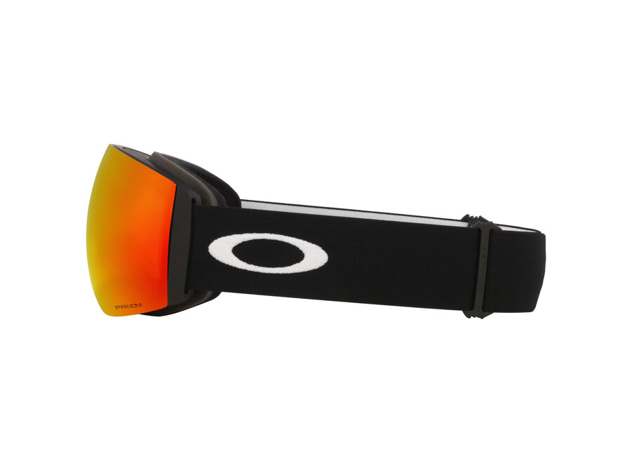 Oakley Flight Deck Pro L Goggles Matte Black Strap Prizm Snow Torch Iridium Lenses