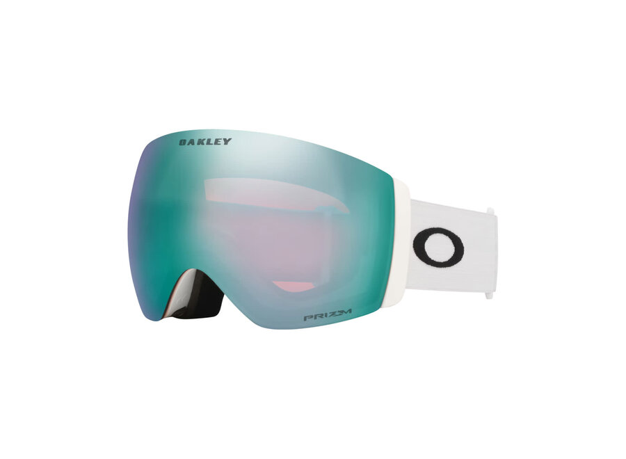 Oakley Flight Deck Pro L Goggles Matte White Strap Prizm Sapphire Iridium Lenses