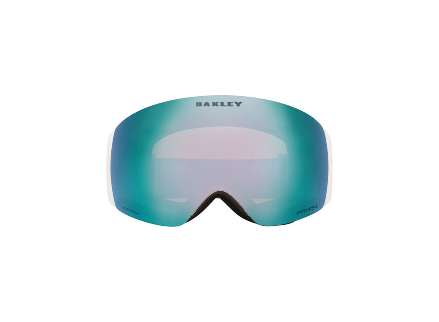 Oakley Flight Deck Pro M Goggles Matte White Strap Prizm Snow Sapphire Iridium Lenses