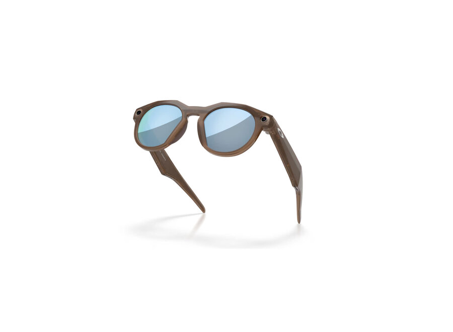 Oakley Meta HSTN Brown Smoke Frame with Prizm Deep Water Polarized Lens Sunglasses