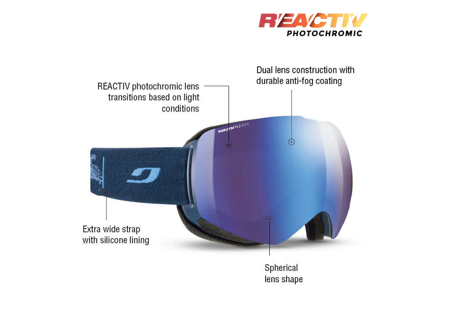 Julbo Shadow Blue Reactiv 2-4 Polarized Goggles