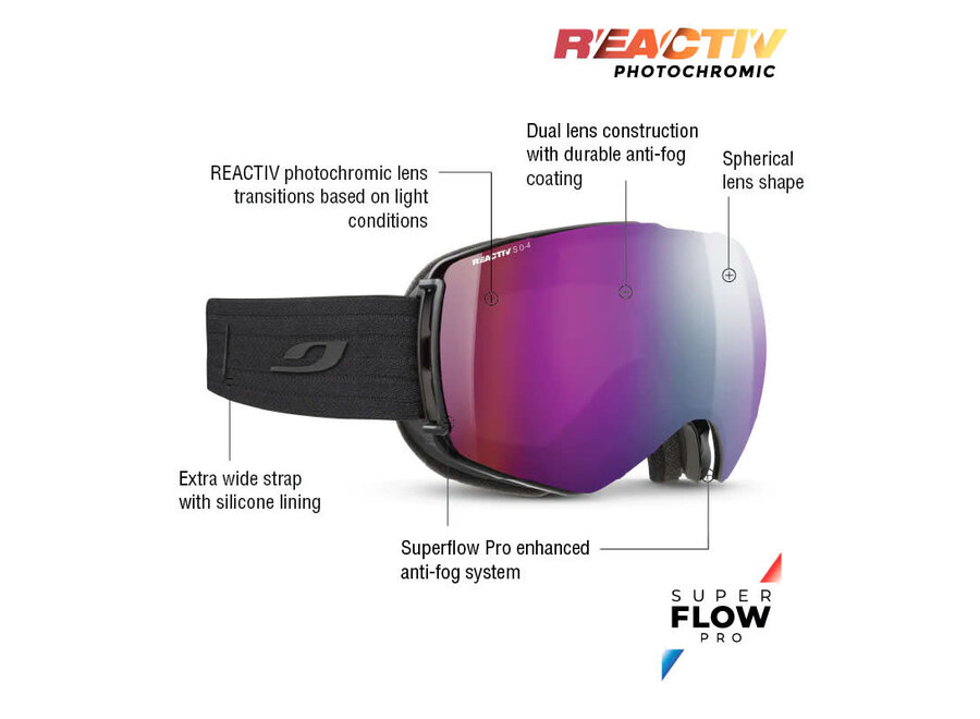 Julbo Lightyear Black REACTIV 0-4 High Contrast Goggles