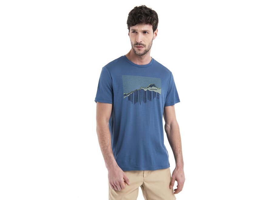 Icebreaker 150 Tech Lite III Merino SS Tee Pinnacle Grid