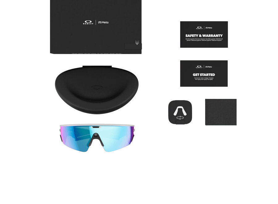 Oakley Meta Vanguard White Frame with Prizm Sapphire Lens Sunglasses