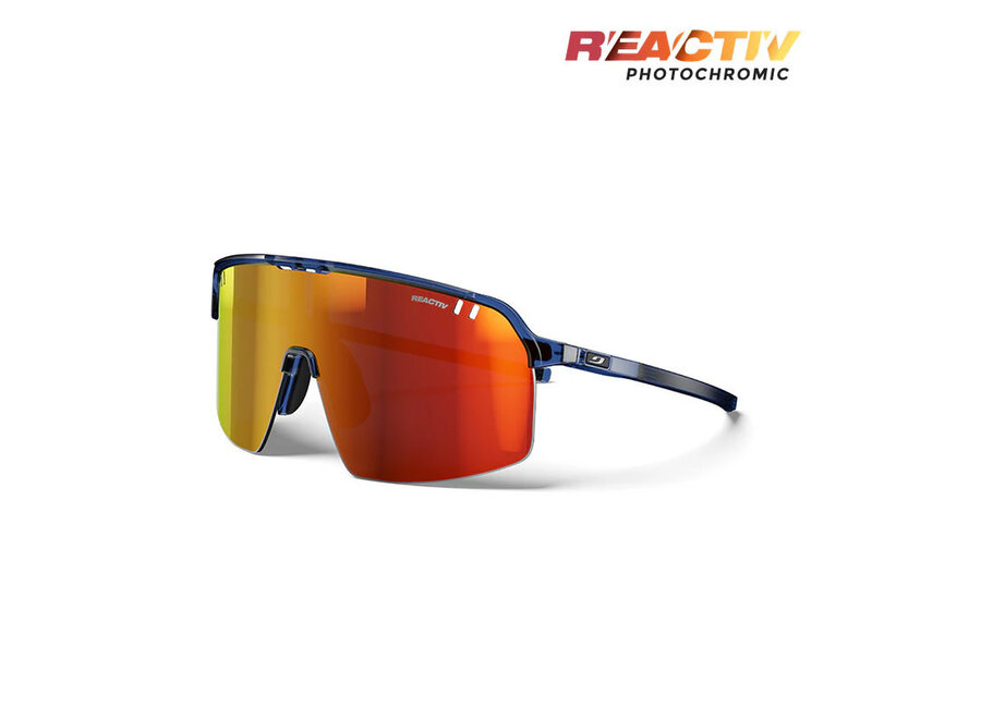 Julbo Intensity Translucent Blue Black Frame REACTIV 1-3 Light Amplifier Lens Sunglasses
