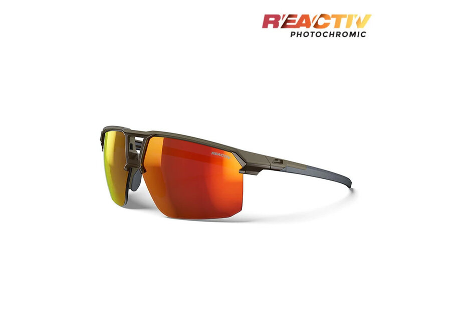 Julbo Liry Matte Brown Frame REACTIV 1-3 Light Amplifier Lens Sunglasses