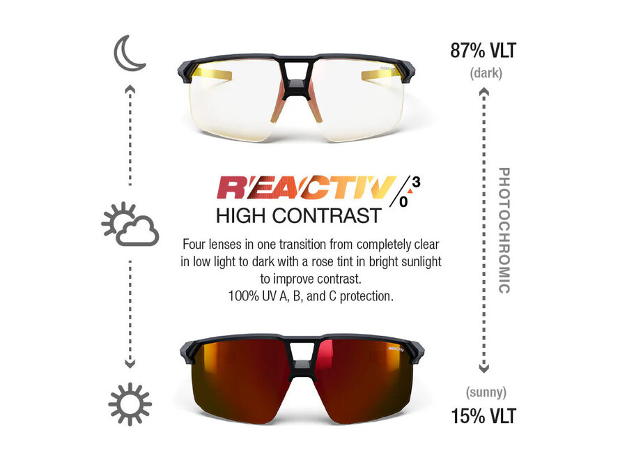 Julbo Liry Matte Gray / Dark Brown Frame REACTIV 0-3 High Contrast Lens Sunglasses