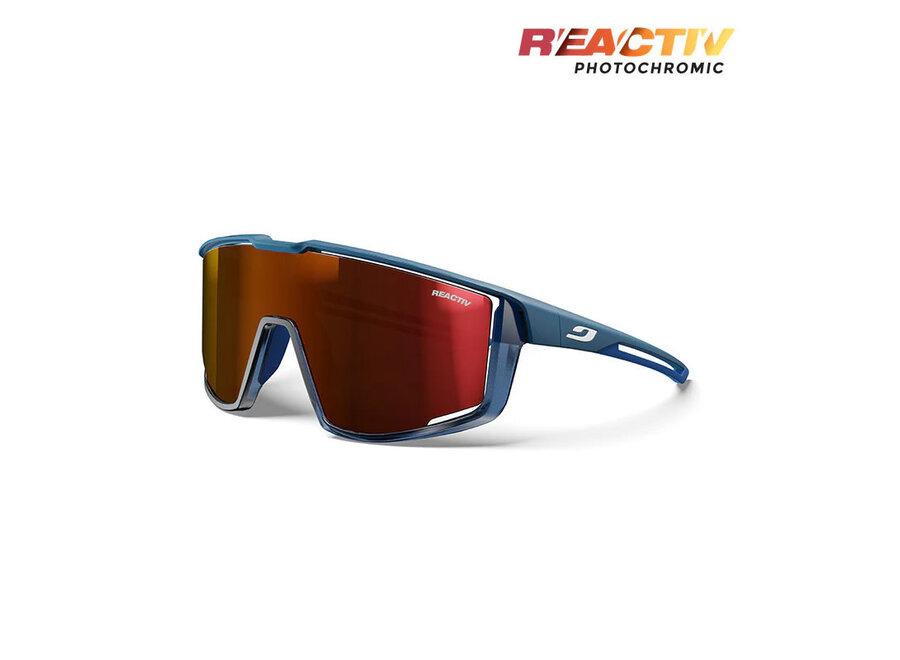 Julbo Fury Blue / Translucent Blue Frame REACTIV 0-3 High Contrast Lens Sunglasses