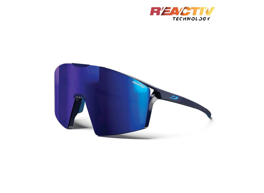 Julbo Edge Matte Blue Blue Frame REACTIV 1-3 High Contrast Sunglasses