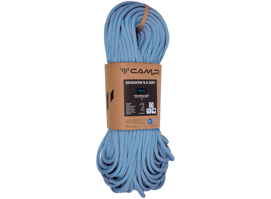 CAMP Shadow 9.4mm Dry Climbing Rope 70M
