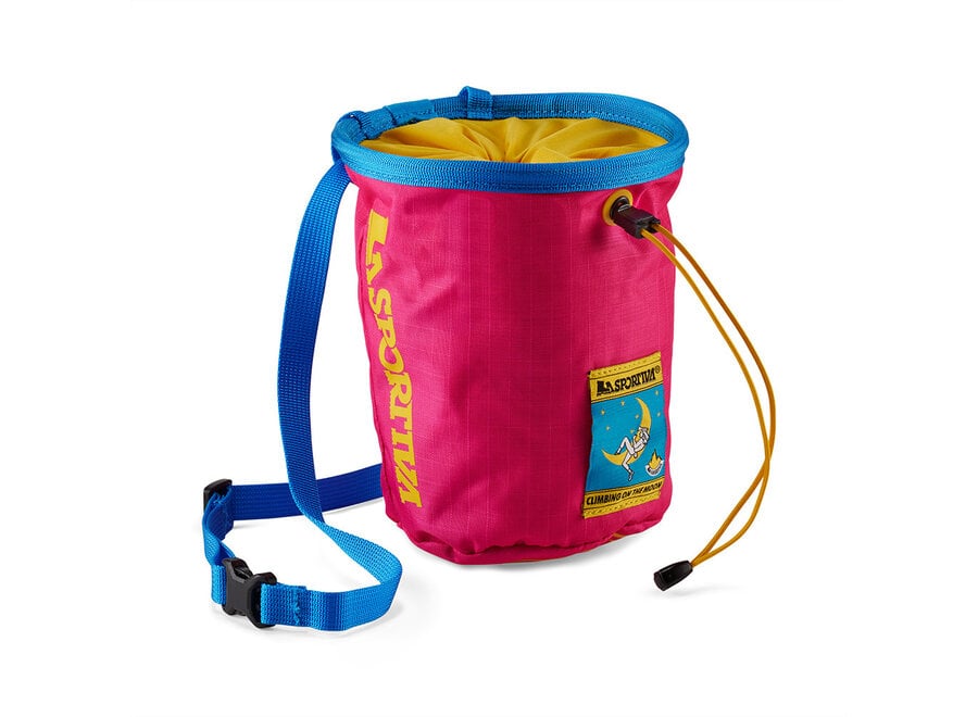 La Sportiva Granite Chalk Bag Climbing on the Moon - Fucsia/Giallo