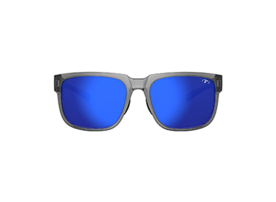 Tifosi Shumo Crystal Smoke Frame Colbalt Blue Mirror Lens Sunglasses