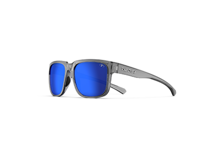 Tifosi Shumo Crystal Smoke Frame Colbalt Blue Mirror Lens Sunglasses