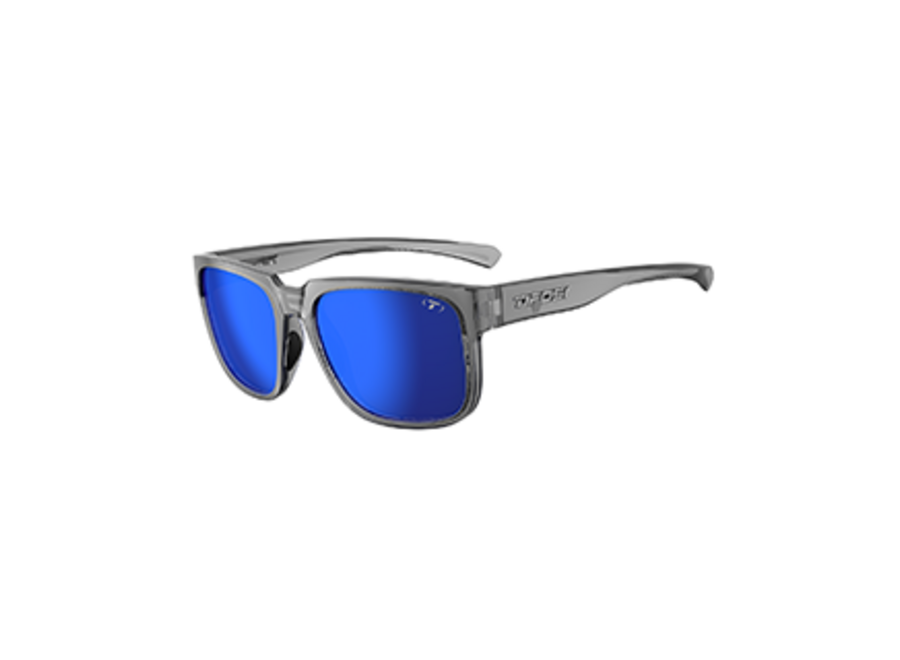Tifosi Shumo Crystal Smoke Frame Colbalt Blue Mirror Lens Sunglasses