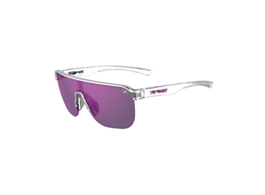 Tifosi Sanctum SL Crystal Clear Frame Purple AR Lens Sunglasses