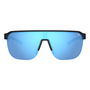Tifosi Sanctum SL Gloss Black Frame Smoke Bright Blue Mirror Lens Sunglasses