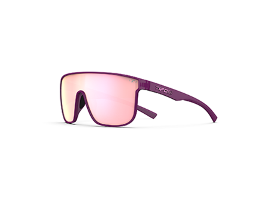 Tifosi Sanctum XL Plum Crazy Frame Pink Mirror Lens Sunglass