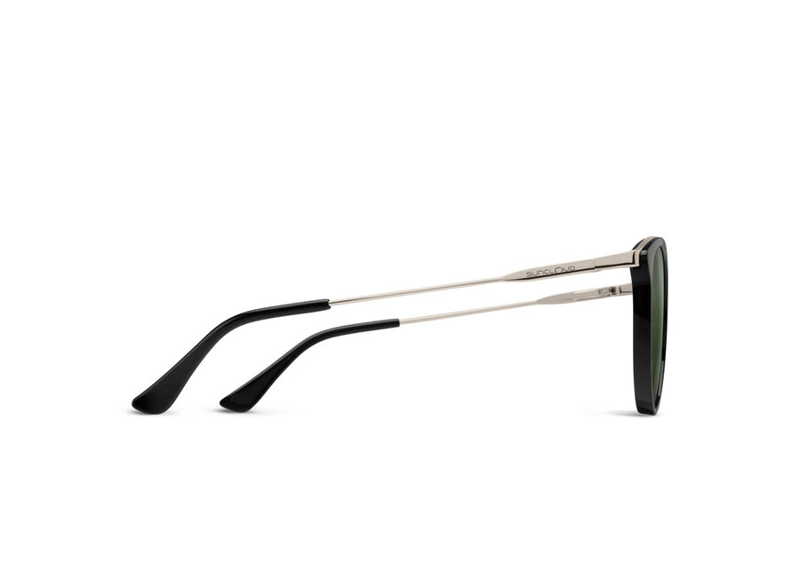 Suncloud Dana Black Frame Polarized Gray Green Lens Sunglasses