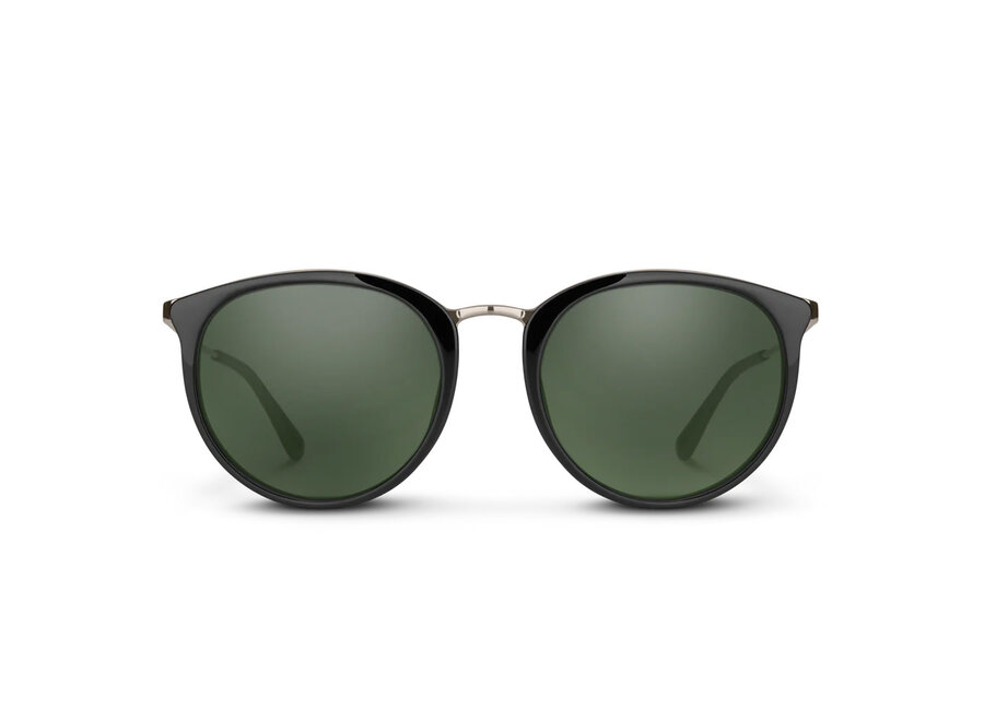 Suncloud Dana Black Frame Polarized Gray Green Lens Sunglasses