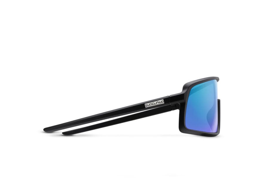 Suncloud Upshot Matte Black Polarized Blue Mirror Sunglasses
