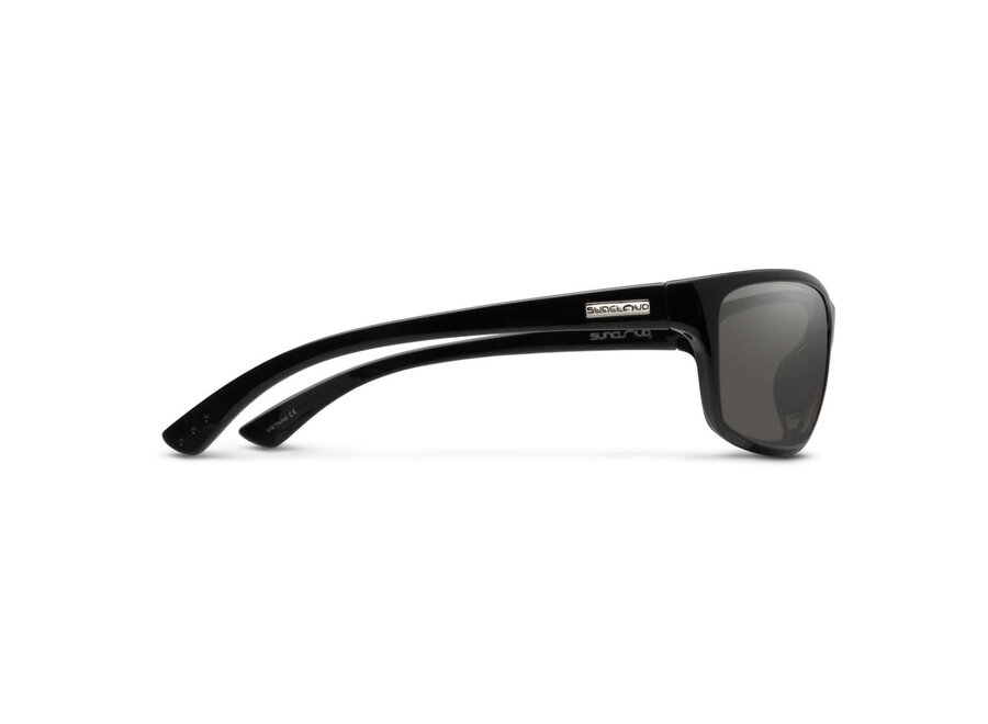 Suncloud Sentry Black Frame Polarized Gray Lens Sunglasses