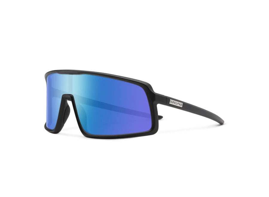 Suncloud Upshot Matte Black Polarized Blue Mirror Sunglasses
