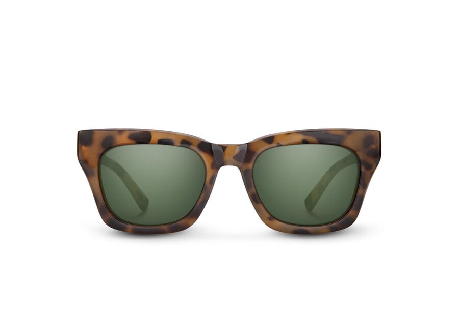 Suncloud Allora Yellow Tortoise Polarized Gray Green Sunglasses