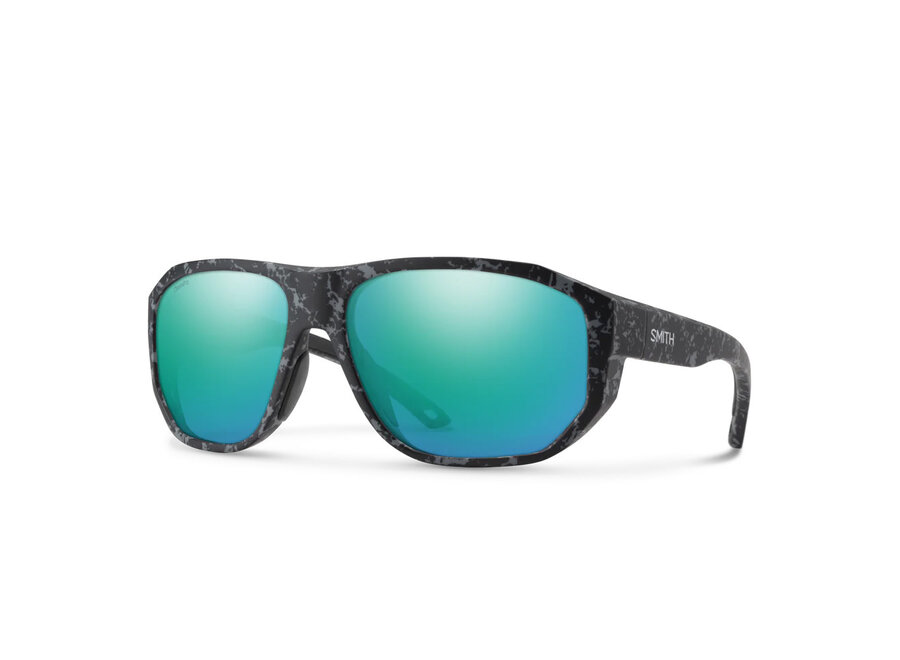 Smith Optics Outrigger Matte Ash Marble ChromaPop Polarized Opal Mirror Sunglasses