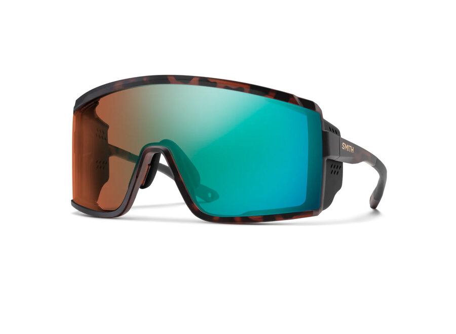 Smith Optics Pursuit Matte Tortoise ChromaPop Glacier Photochromic Copper Opal Mirror Sunglasses