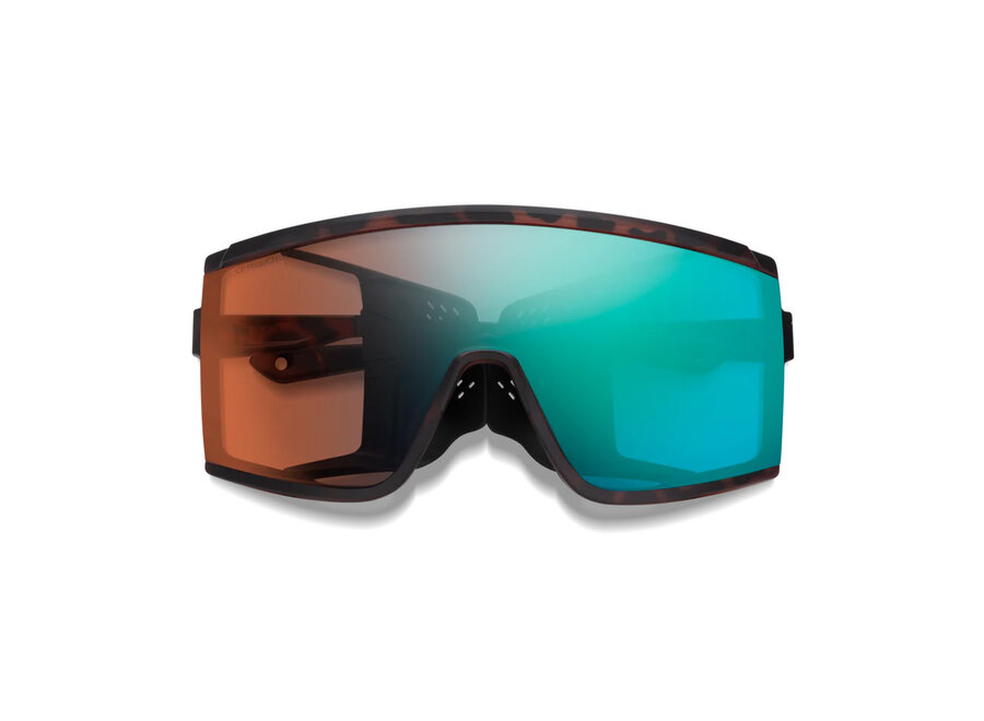 Smith Optics Pursuit Matte Tortoise ChromaPop Glacier Photochromic Copper Opal Mirror Sunglasses