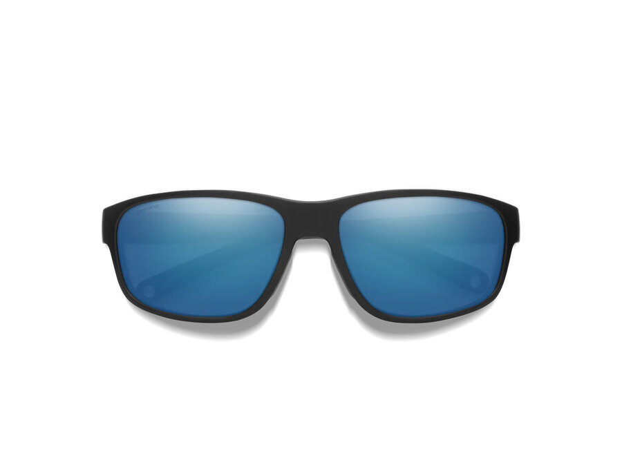 Smith Optics Redding 2 Matte Black ChromaPop Polarized Blue Mirror Sunglasses