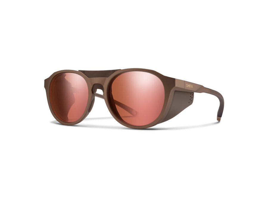 Smith Optics Venture Matte Gold Dust ChromaPop Glacier Photochromic Rose Gold Mirror Sunglasses