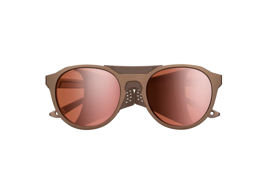 Smith Optics Venture Matte Gold Dust ChromaPop Glacier Photochromic Rose Gold Mirror Sunglasses