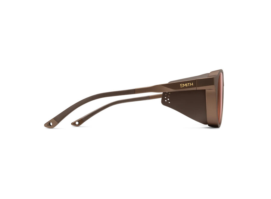 Smith Optics Venture Matte Gold Dust ChromaPop Glacier Photochromic Rose Gold Mirror Sunglasses