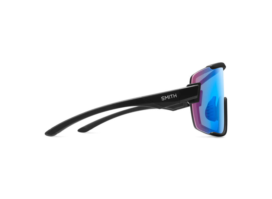Smith Optics Wildcat Matte Black| ChromaPop Low Light Rose Blue Mirror Sunglasses