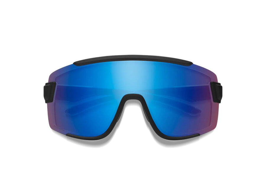 Smith Optics Wildcat Matte Black| ChromaPop Low Light Rose Blue Mirror Sunglasses