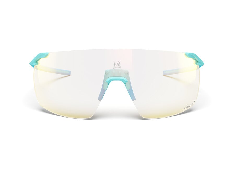 Julbo Faster L Kilian Jornet Light Blue Glacier REACTIV 0-3 High Contrast Sunglasses