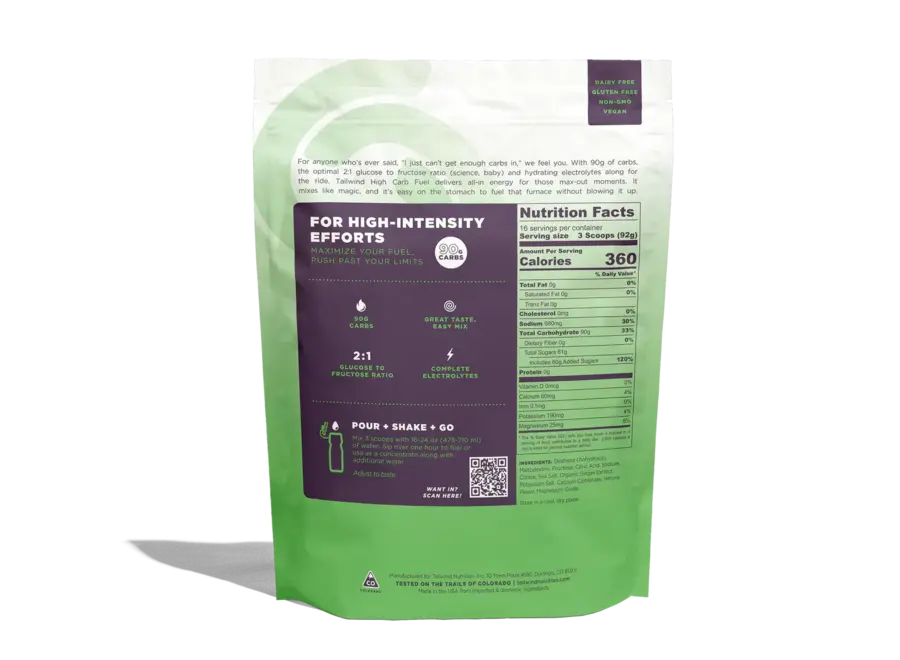 Tailwind High Carb 16 Serving Pouch Ginger Lime