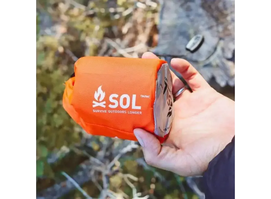 SOL Emergency Bivvy with Rescue Whistle Orange