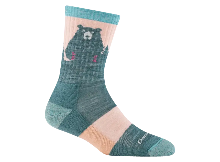 Darn Tough Women's Bear Town Micro Crew Lightweight Cushion Hiking Socks 1970