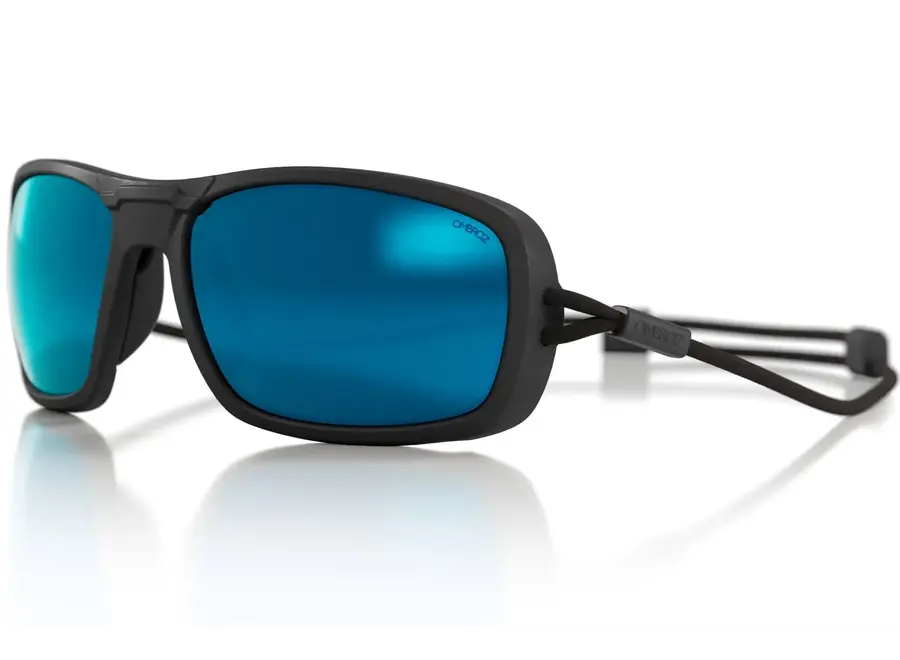 Ombraz Azzurro Charcoal Polarized Grey with Blue Mirror Armless Sunglasses