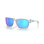 Oakley Sylas Polished Clear Sunglasses with Prizm Sapphire Lenses