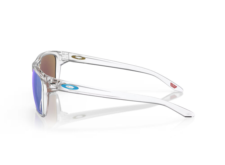 Oakley Sylas Polished Clear Sunglasses with Prizm Sapphire Lenses