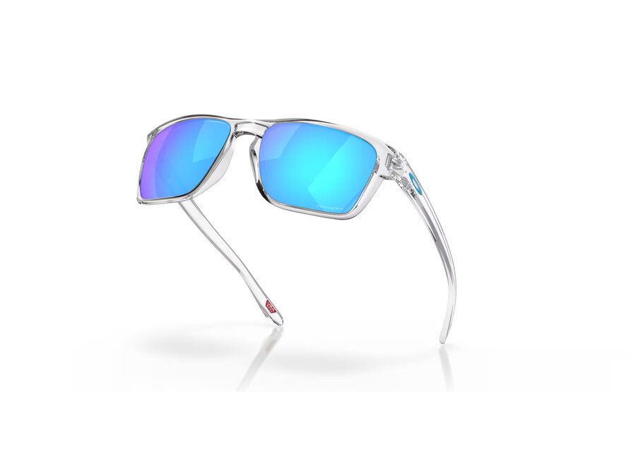 Oakley Sylas Polished Clear Sunglasses with Prizm Sapphire Lenses