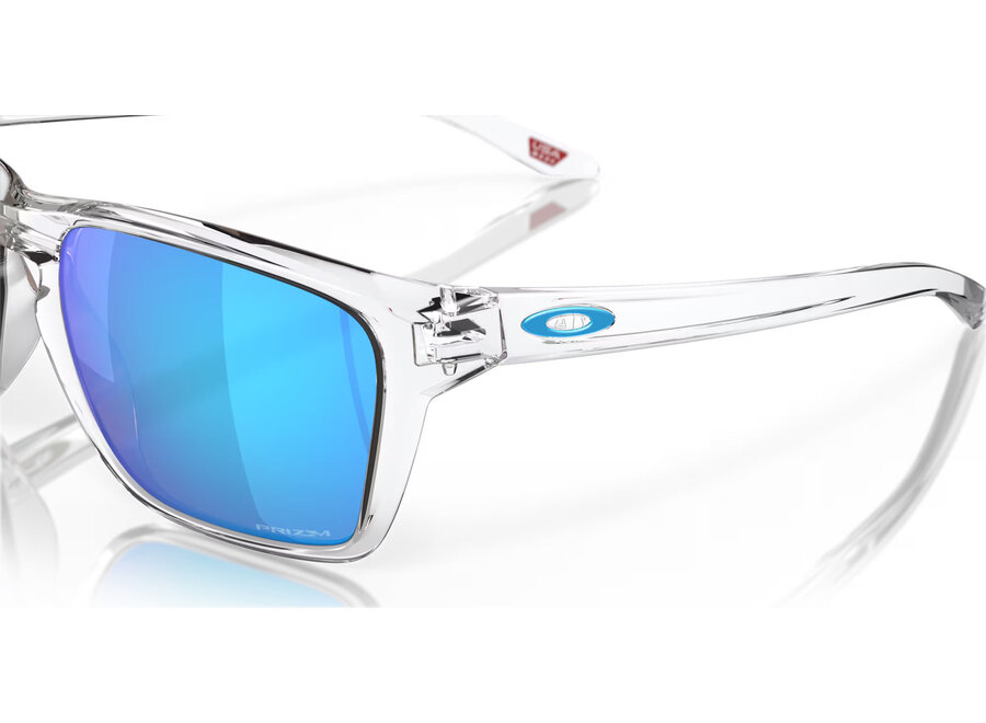 Oakley Sylas Polished Clear Sunglasses with Prizm Sapphire Lenses