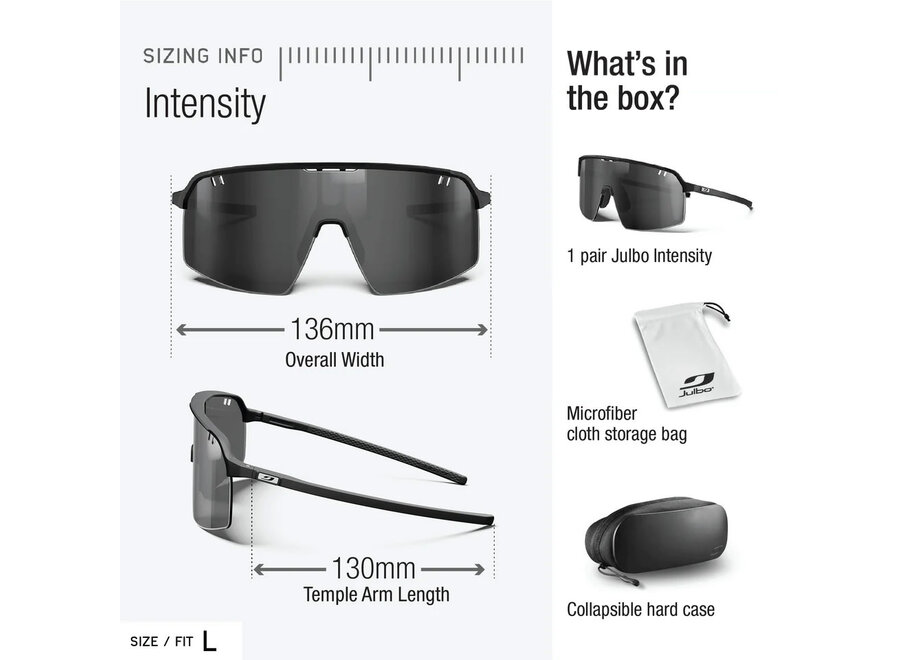 Julbo Intensity White / Orange REACTIV 0-3 High Contrast Sunglasses