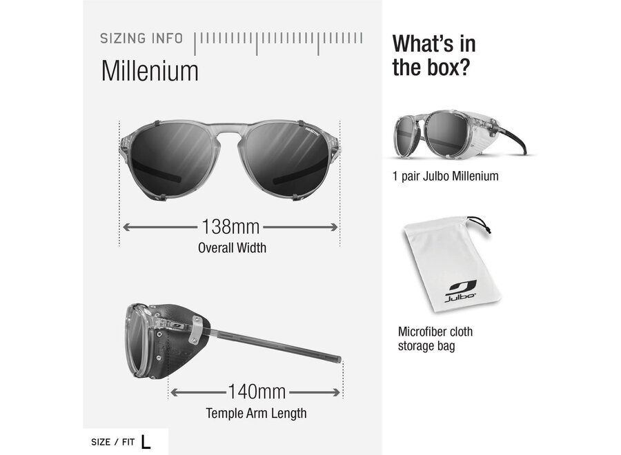 Julbo Millenium Brilliant Translucent Army / Blue Spectron 3 Polarized HD Lens