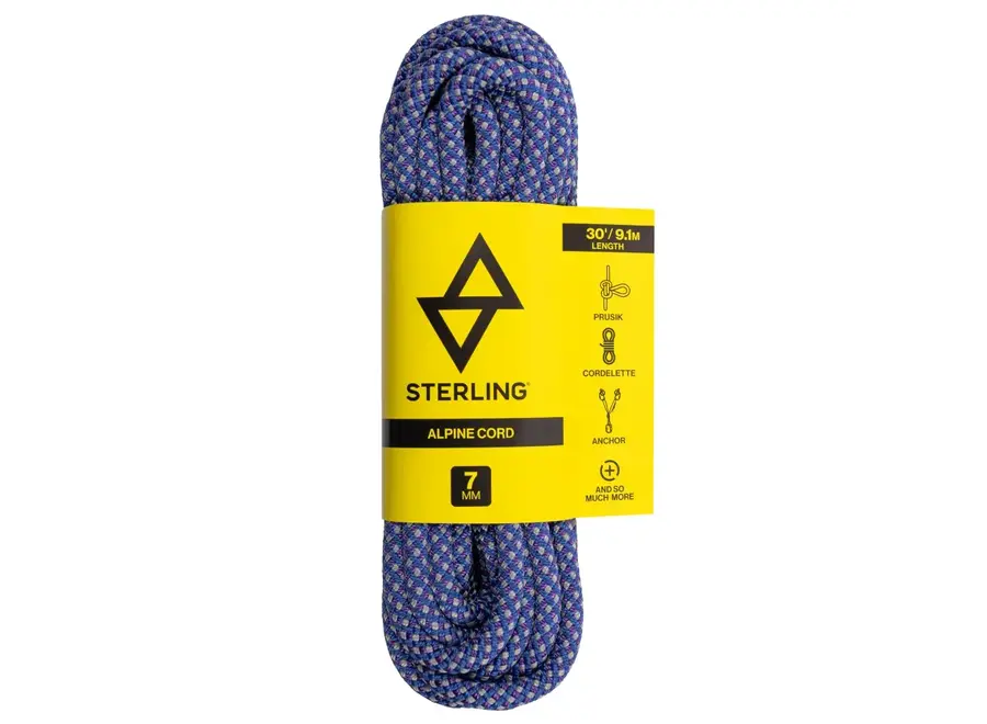 Sterling Rope Alpine Cord 30' Blue
